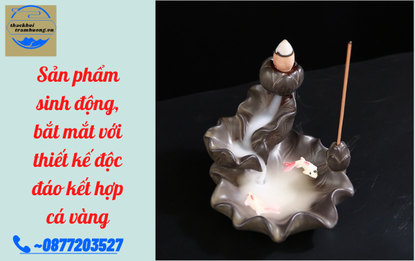 thác khói trầm hương được thiết kế vô cùng bắt mắt