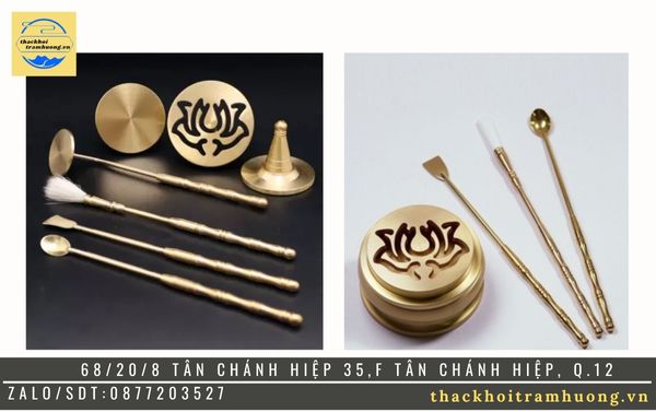 Bộ dụng cụ đốt trầm hương bằng đồng Bộ dụng cụ đốt trầm hương bằng đồng