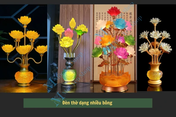 Đèn thờ dạng nhiều bông