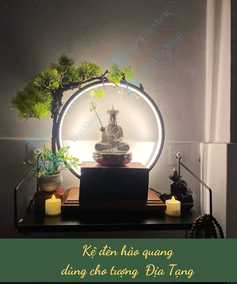 Kệ đèn hào quang cho tượng Địa Tạng