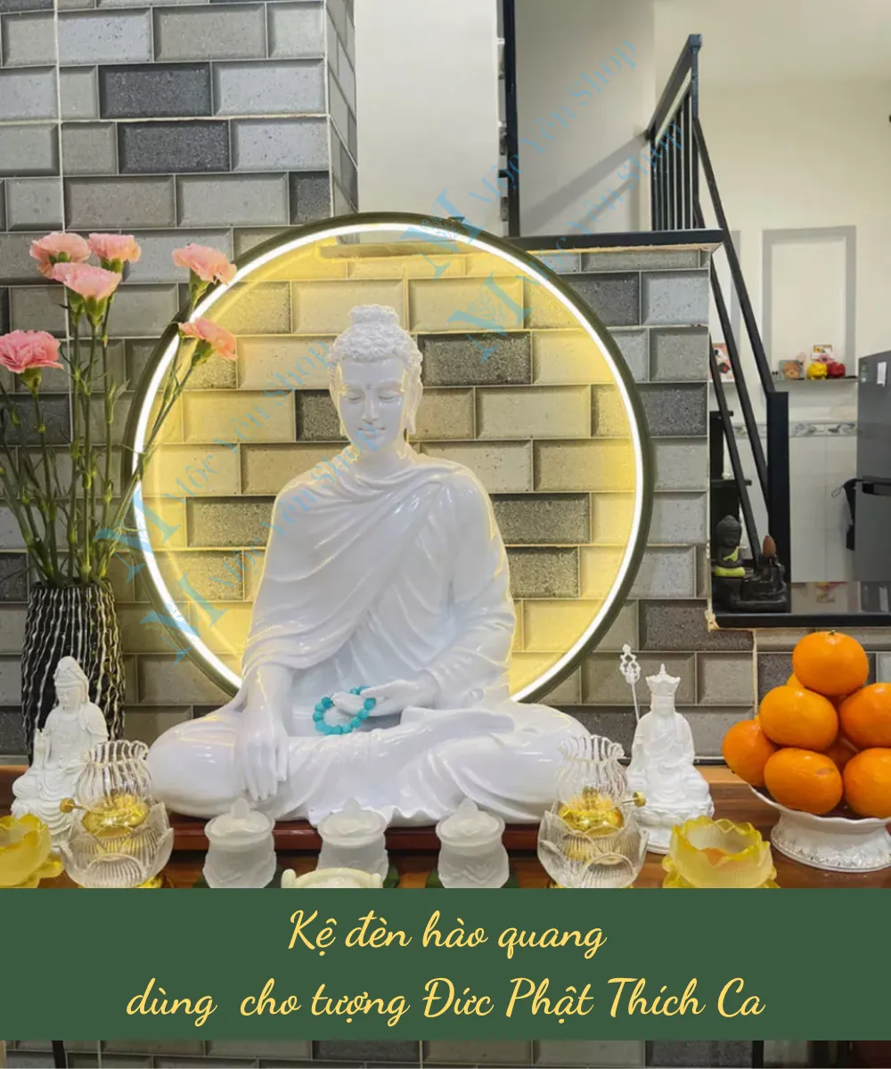 Kệ đèn hào quang cho tượng Đức Phật