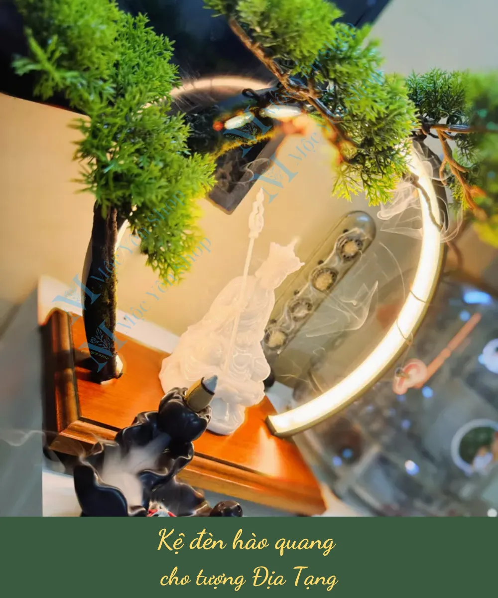 Kệ đèn hào quang cho tượng Địa Tạng
