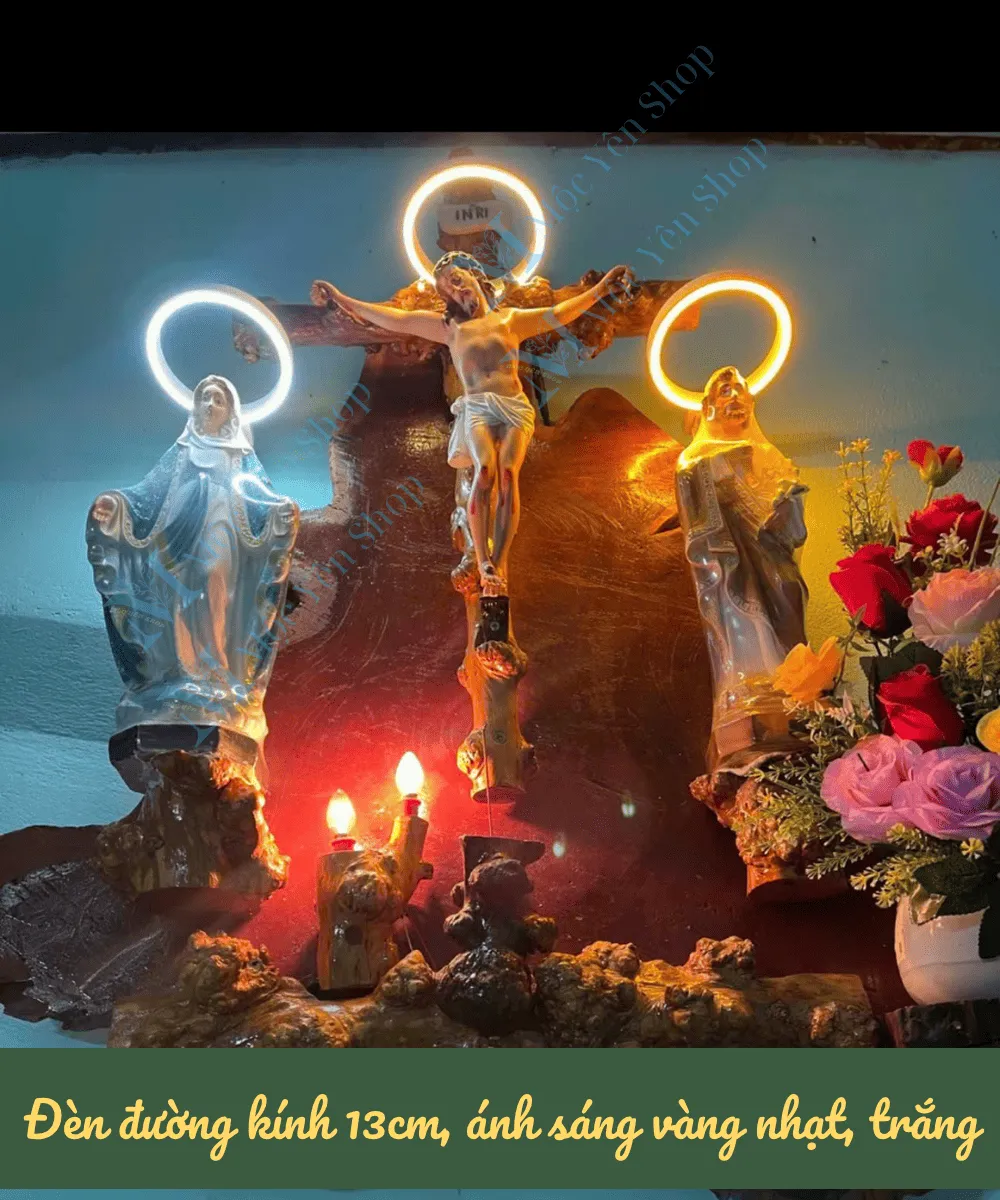 Trang trí bàn thờ Công Giáo bằng đèn thờ neon