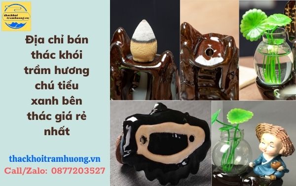 Thác khói trầm hương chú tiểu xanh bên suối Thác khói trầm hương chú tiểu xanh bên suối