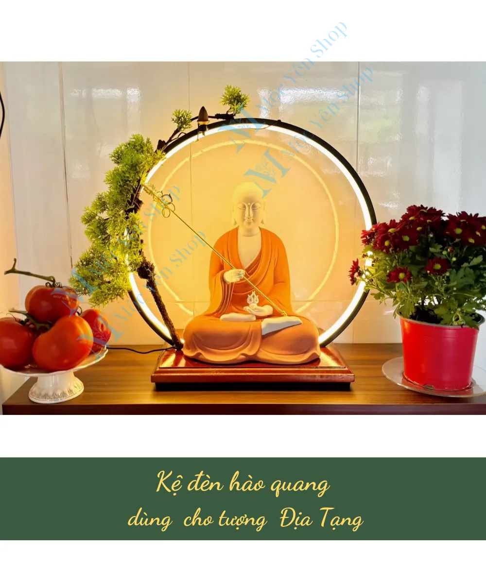 Kệ đèn hào quang cho tượng Địa Tạng