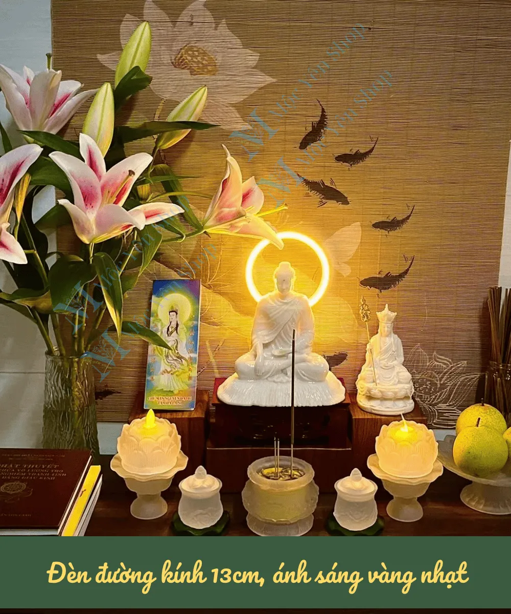 đèn hào quang neon gắn trang trí trang thờ