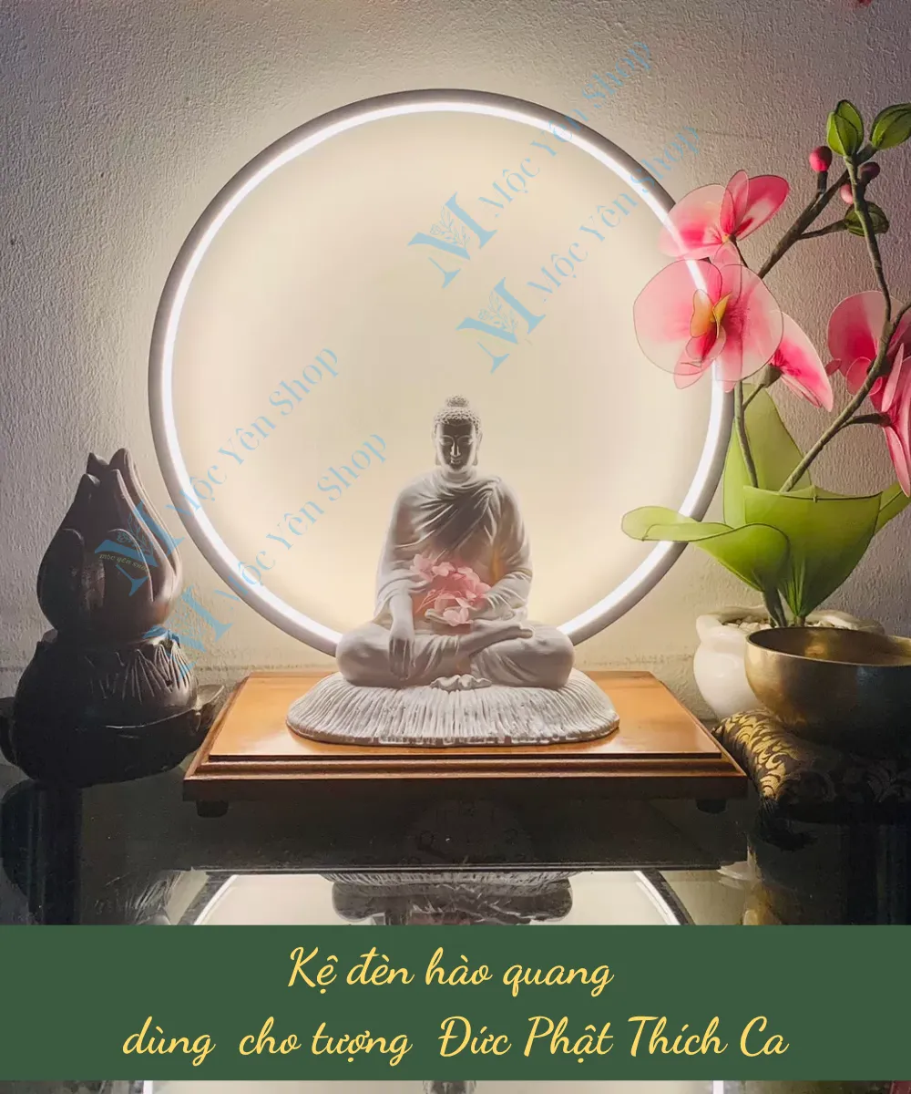 Kệ đèn hào quang cho tượng Đức Phật Thích Ca