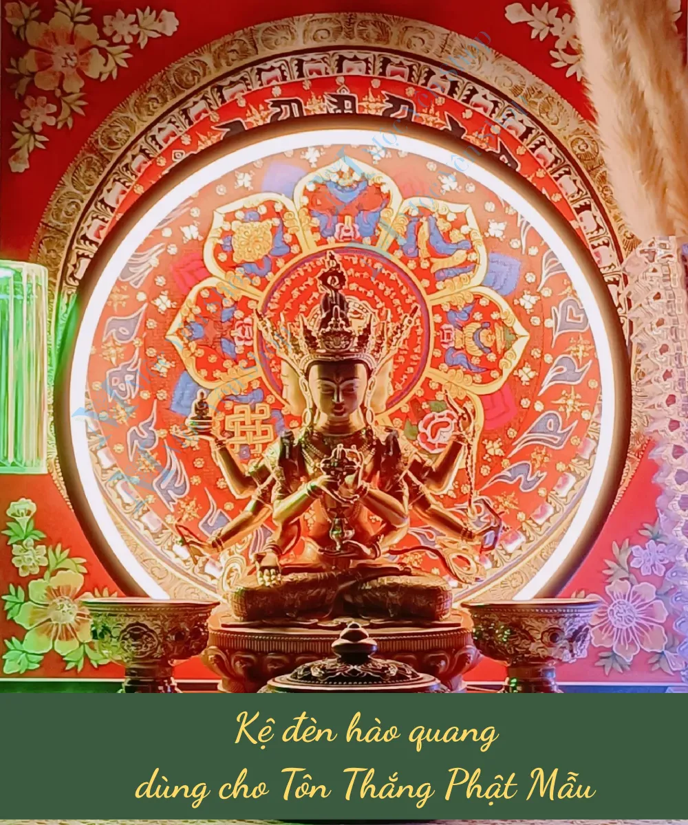 Kệ đèn hào quang dùng cho Tôn Thắng Phật Mẫu