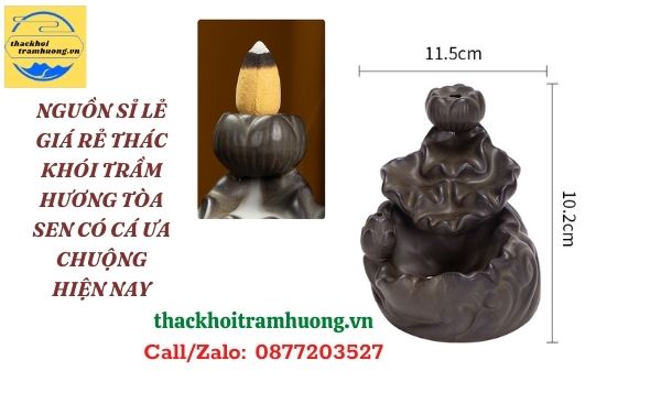 kích thước thác khói trầm hương toà sen một cá nhỏ gọn kích thước thác khói trầm hương toà sen một cá nhỏ gọn