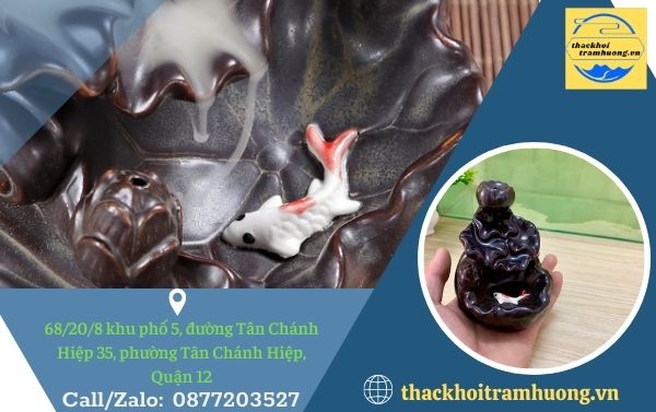 thác khói trầm hương toà sen một cá thác khói trầm hương toà sen một cá