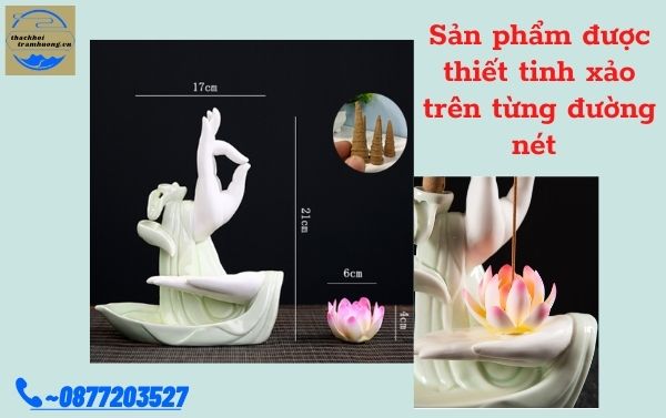 thác khói trầm hương tay phật ấn thủ