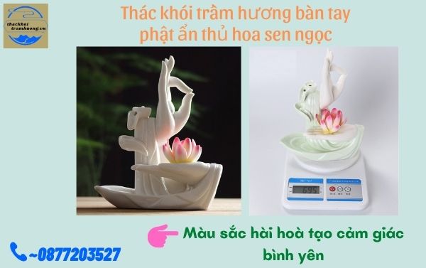 thác khói trầm hương tay phật ấn thủ được thiết kế tinh xảo