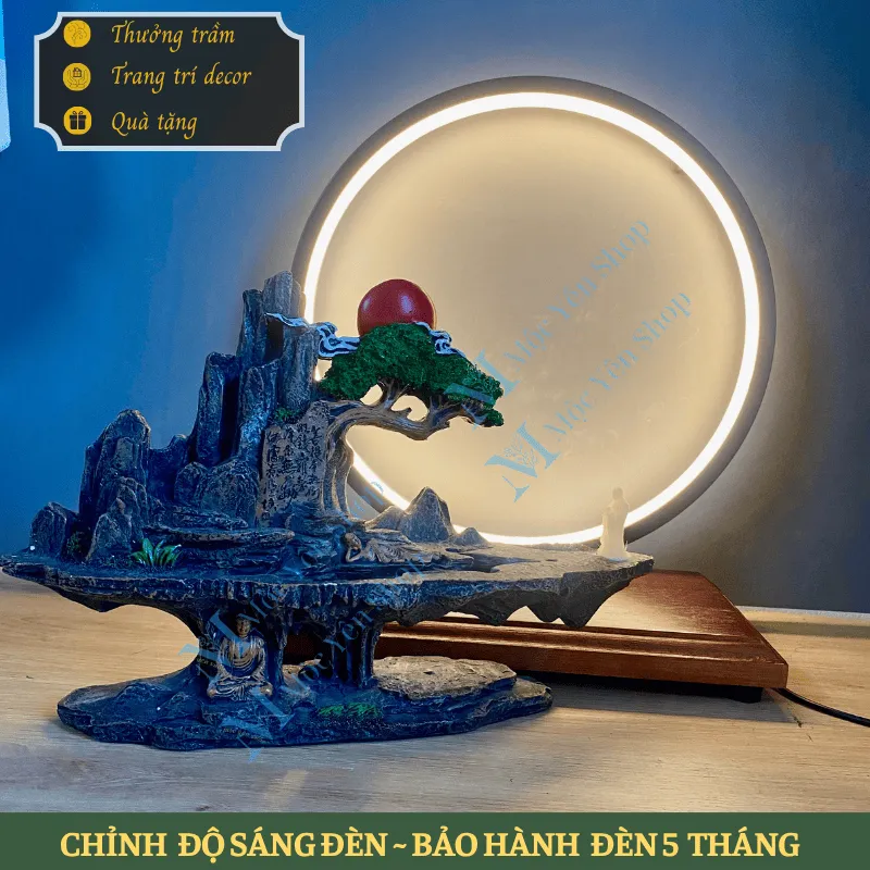 Thác khói trầm hương đèn led bảo hành 5 tháng