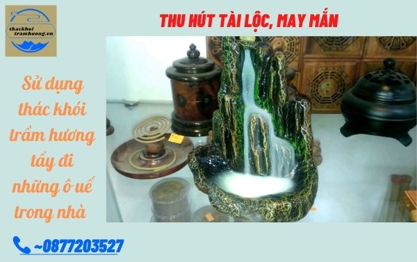 sử dụng thác khói trầm hương may mắn tài lộc sử dụng thác khói trầm hương may mắn tài lộc