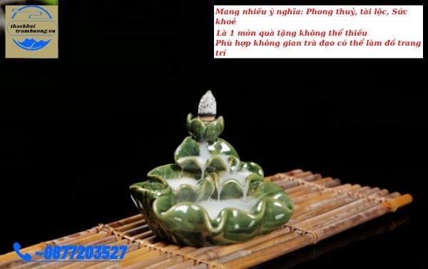 Thác khói trầm hương lá sen ngọc mang nhiều ý nghĩa về phong thuỷ tâm linh