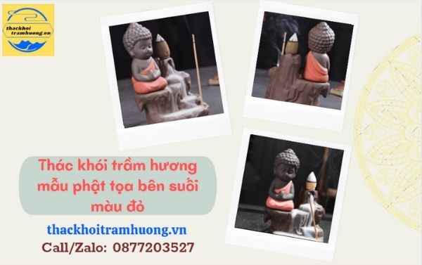 Thác khói trầm hương phật toạ thiền bên suối Thác khói trầm hương phật toạ thiền bên suối