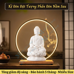 Kệ Đèn Hào Quang Đặt Tượng Phật Size 20 - 40cm – Khung Đèn Led Tròn Nằm Sau Trang Trí Tượng Phật