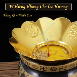 Vỉ Khay Hứng Tàn Nhang Cho Lư Hương Bằng Hợp Kim – Khay Hứng Tàn Bát Nhang Hình Hoa Sen