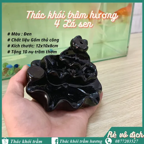 Thác khói trầm hương mẫu 4 Lá Sen 
