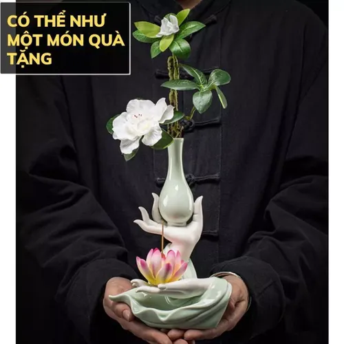 Bình Hoa Tay Phật Dùng Trang Trí Bàn Thờ Phật hoặc Decor Không Gian Thiền Định