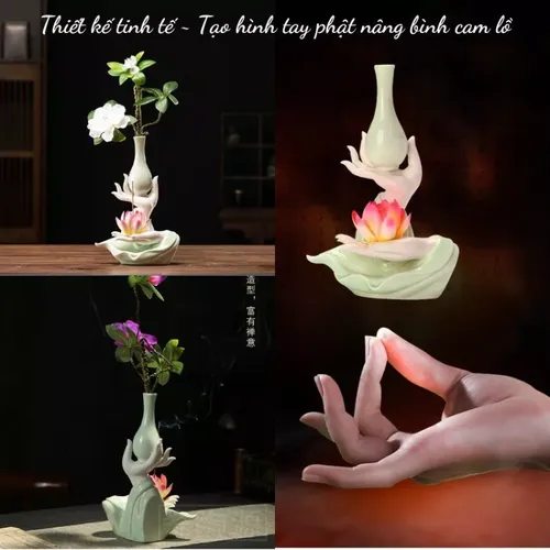 Bình Hoa Tay Phật Dùng Trang Trí Bàn Thờ Phật hoặc Decor Không Gian Thiền Định