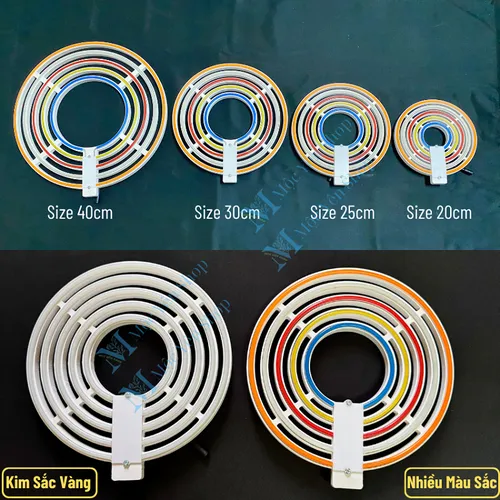 Bộ đèn hào quang Led Neon Ngũ Sắc Hoặc Kim Sắc Vàng dùng đặt sau tượng Phật