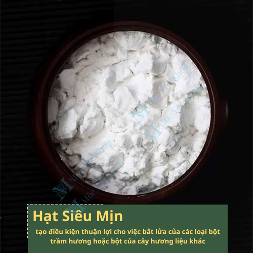 Bột Dẫn Lửa Đốt Trầm Bột Cao Cấp – Tro Nền Làm Thác Trầm Hương Đạo Phong Thủy, Đồ Thờ Cúng Cao Cấp (Hộp 60g)