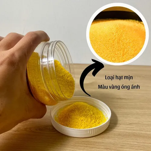 Cát vàng kim sa để lư hương – Cát vàng tro bàn thờ cúng hộp 1kg hạt mịn óng ánh