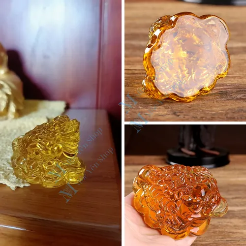 Cóc Ngậm Tiền Vàng 3 Chân Bằng Thủy Tinh – Thiềm Thừ Phong Thủy Chiêu Tài Giữ Lộc