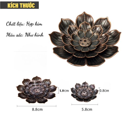 Đế Cắm Nhang Hình Hoa Sen 3 Tầng