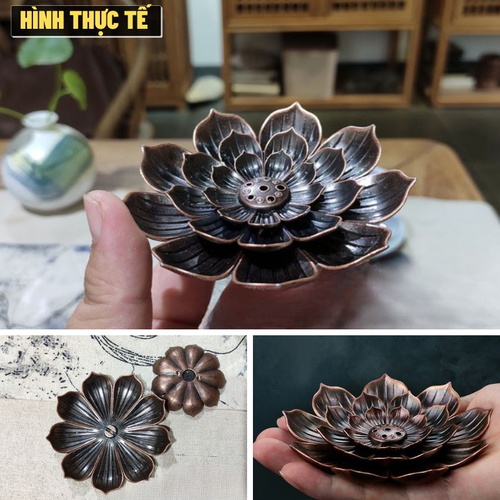 Đế Cắm Nhang Hình Hoa Sen 3 Tầng