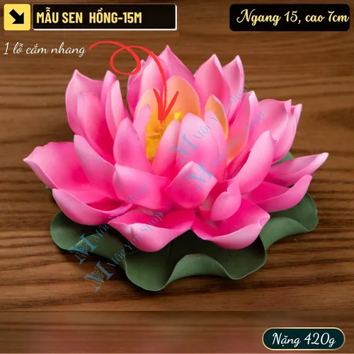 Hoa Sen Gốm Sứ Cắm Nhang Trầm Cao Cấp – Kích Thước 15cm, 18cm – Trang Trí Bàn Thờ Phật, Bàn Trà, Phong Thủy Tinh Tế