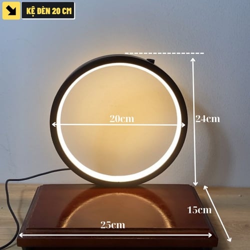 Kệ Đèn Hào Quang Đặt Tượng Phật Size 20 - 40cm – Khung Đèn Led Tròn Nằm Sau Trang Trí Tượng Phật