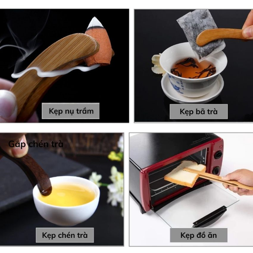 Kẹp Gắp Chén Trà Bằng Tre Tự Nhiên Cao Cấp – Kẹp Gắp Nụ Trầm Hương Đa Năng