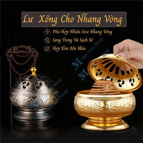 Lư Xông Nhang Vòng 12h – 24h Bằng Hợp Kim Cao Cấp | Dùng Cho Nhang Vòng, Nhang Khoanh – Sang Trọng, Bền Đẹp