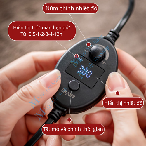 Lư Xông Trầm Điện Hẹn Giờ Cao Cấp Kèm Phụ Kiện Điều Chỉnh Nhiệt Độ