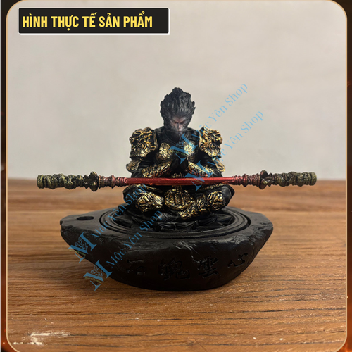 Lư Xông Trầm Ngộ Không Thiền Định Cao Cấp – Tượng Tề Thiên Đại Thánh Decor Bàn Trà, Phụ Kiện Xông Trầm Phong Thủy