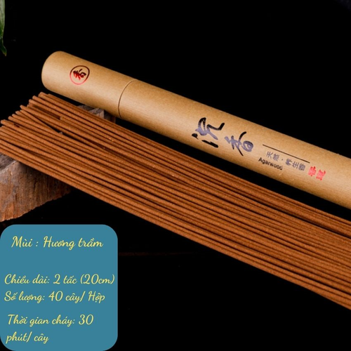 Nhang Trầm Hương Không Tăm Dài 20cm Cao Cấp – Nhang Không Tăm Nhiều Mùi Thư Giãn, Thiền Định