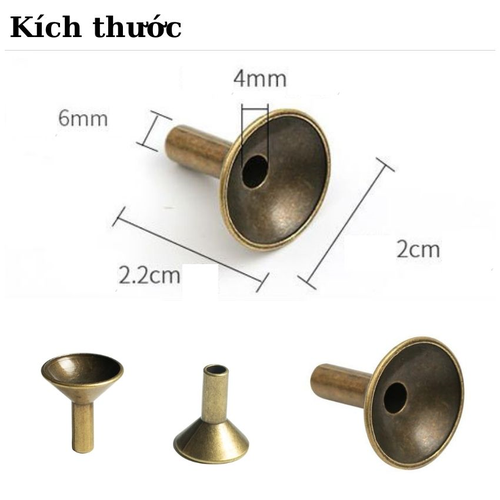 Đế Trụ Đồng Đặt Nhang Nụ Trầm Hương Cao Cấp – Phễu Đồng Đốt Nụ Trầm Khói Ngược