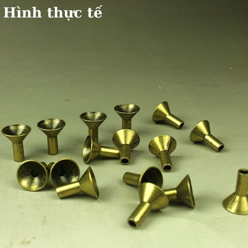 Đế Trụ Đồng Đặt Nhang Nụ Trầm Hương Cao Cấp – Phễu Đồng Đốt Nụ Trầm Khói Ngược