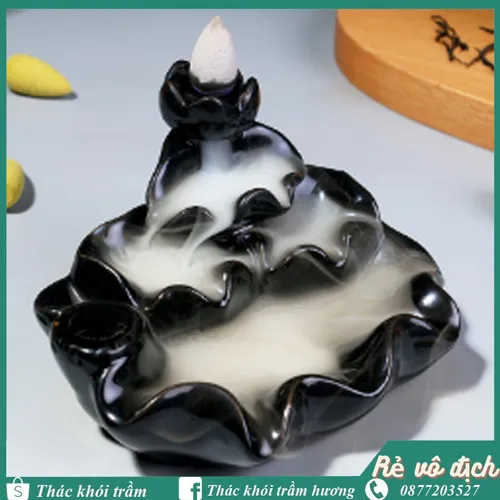 Thác khói trầm hương mẫu 4 Lá Sen 