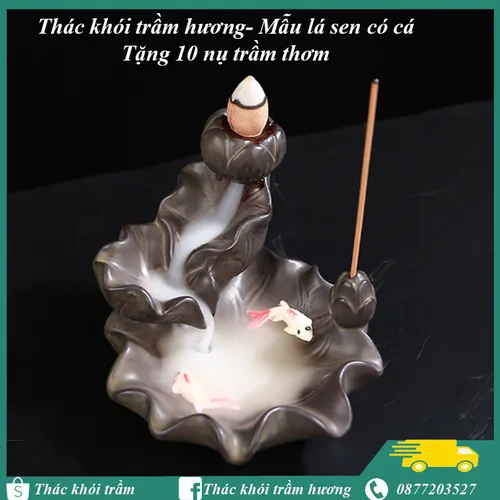 Thác khói trầm hương Lá Sen Có Cá 