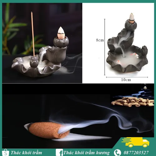 Thác khói trầm hương Lá Sen Có Cá 