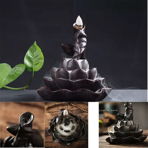 Thác khói trầm hương mẫu 4 Tầng hoa sen  (1)