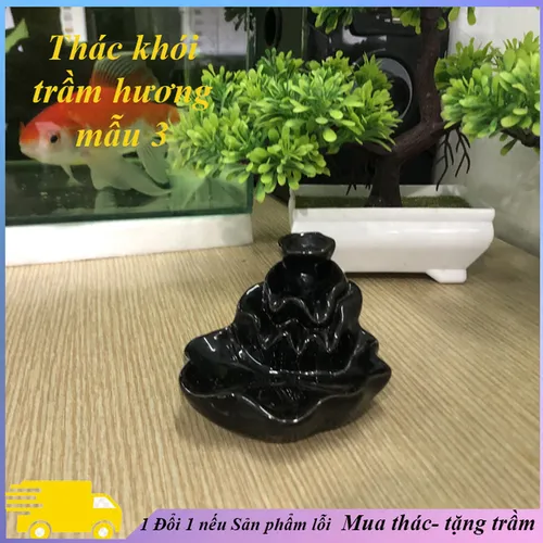 Thác khói trầm hương Mẫu Ba Lá Sen 