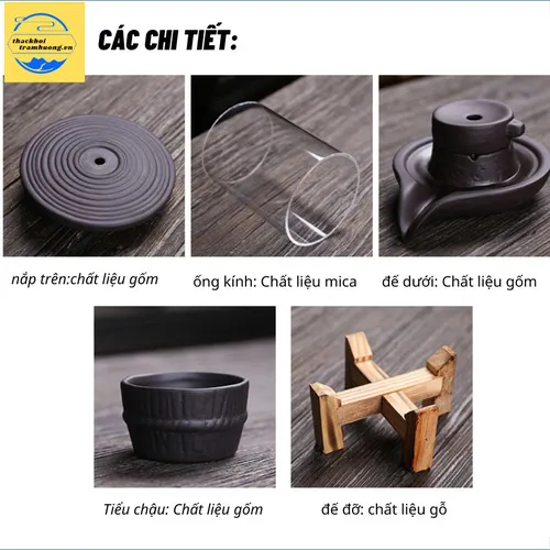 Thác khói trầm hương Mẫu Cối Xay tặng kèm phụ kiện