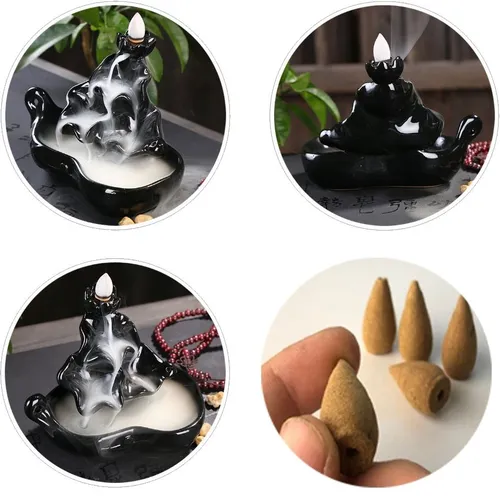 Thác khói trầm hương mẫu đài sen