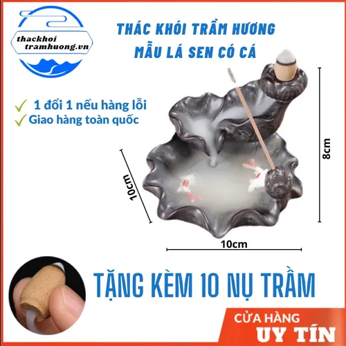 Thác khói trầm hương Lá Sen Có Cá