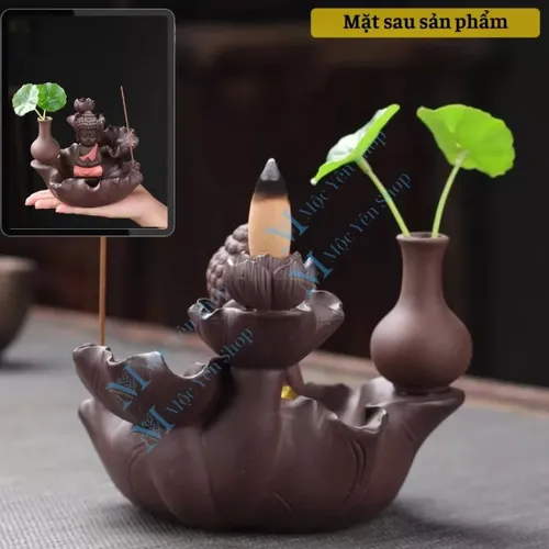Thác Khói Trầm Hương Mẫu Phật Thích Ca Tọa Đài Sen