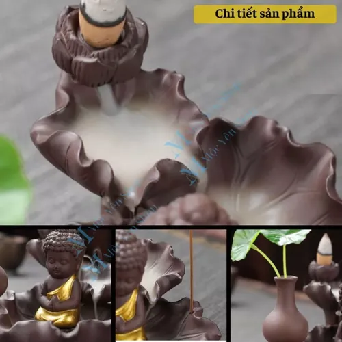 Thác Khói Trầm Hương Mẫu Phật Thích Ca Tọa Đài Sen